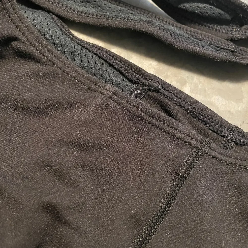 Vintage 90s Patagonia Sports Bra Black 34/36 BC USA Logo Yoga Gym Unpadded Lined